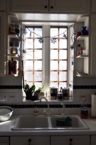 Kitchen sink, charming kitchen, window, small kitchen, small apartment